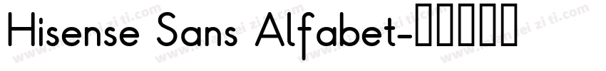 Hisense Sans Alfabet字体转换